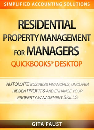 residential property management managers quickbooks desktop book cover